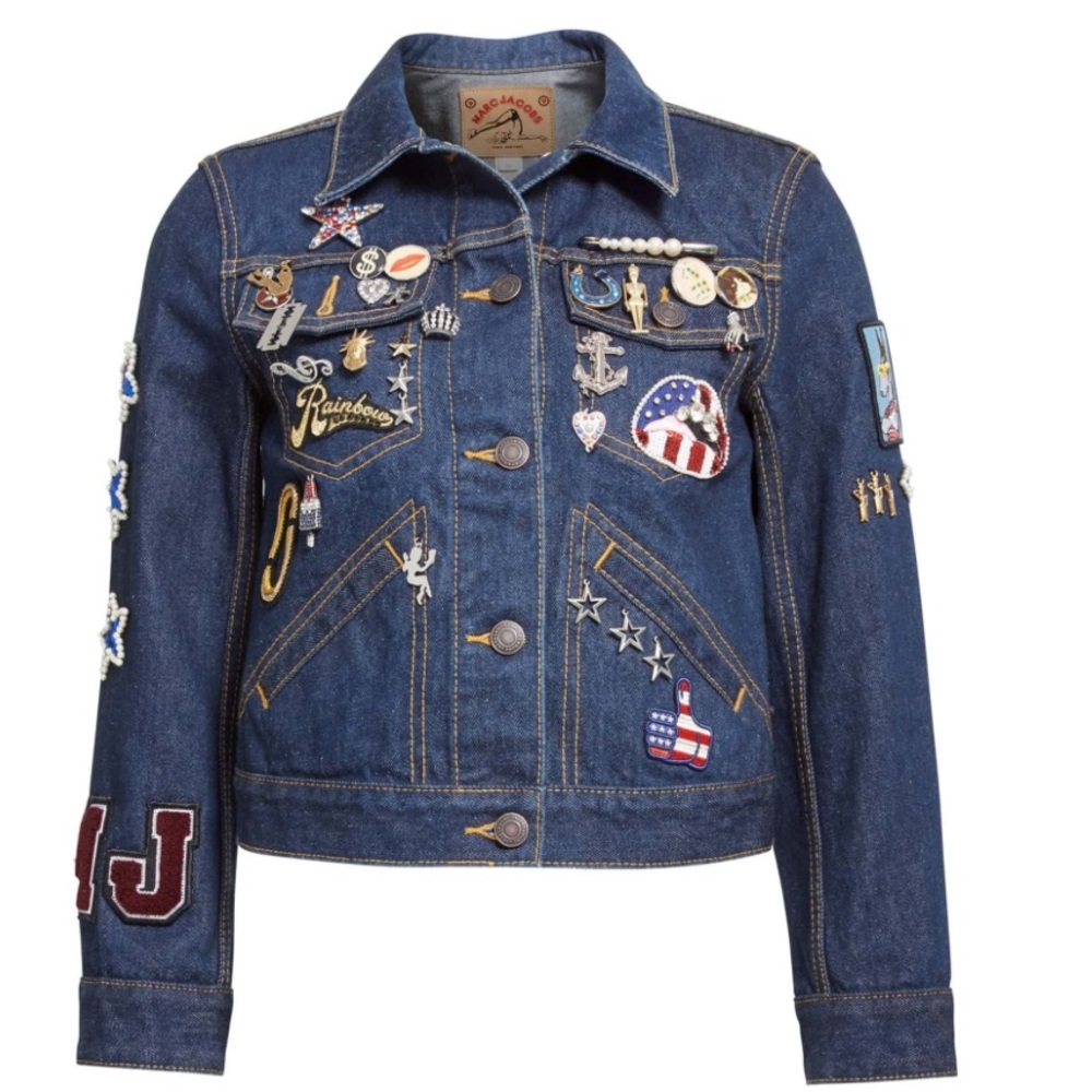 Marc Jacobs Embroidered Patch Denim Jacket